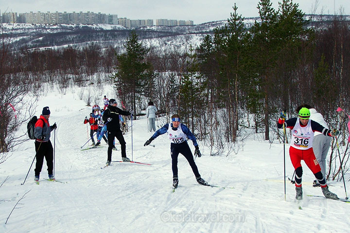 Cross-country skiing tours. From excursion to multi-day cross-country ski tours on prepared trails and with luggage transport on Kola Peninsula in northwest Russia. For beginners and experienced cross-country skiers!